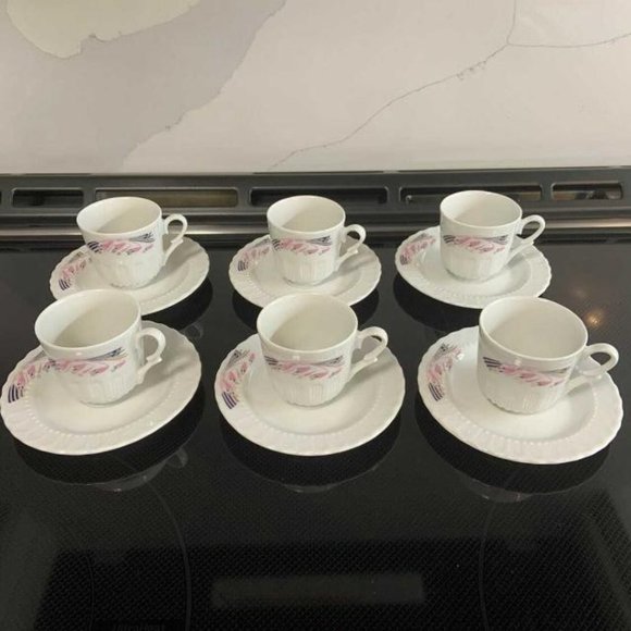 New Set of 6 - Beautiful Baveria Style Porzellan Turkish Coffee Cups - Picture 1 of 4